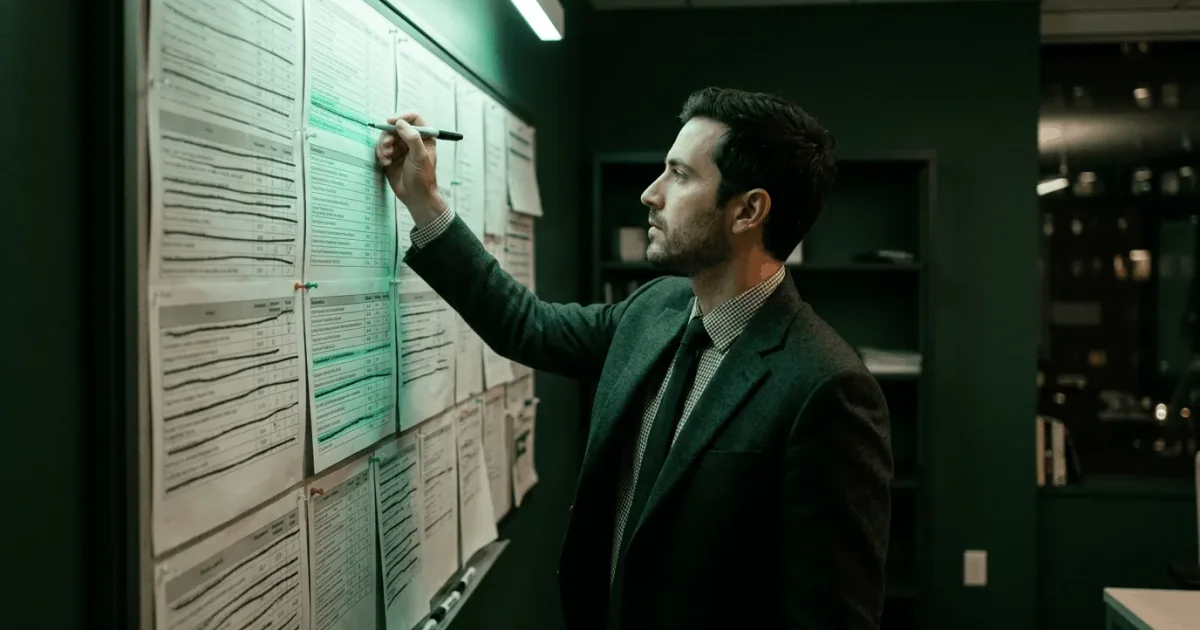 Which procedures no longer require prior authorization in 2026, and how do you stay current? Coordinator reviewing printed payer requirement checklists on an office wall